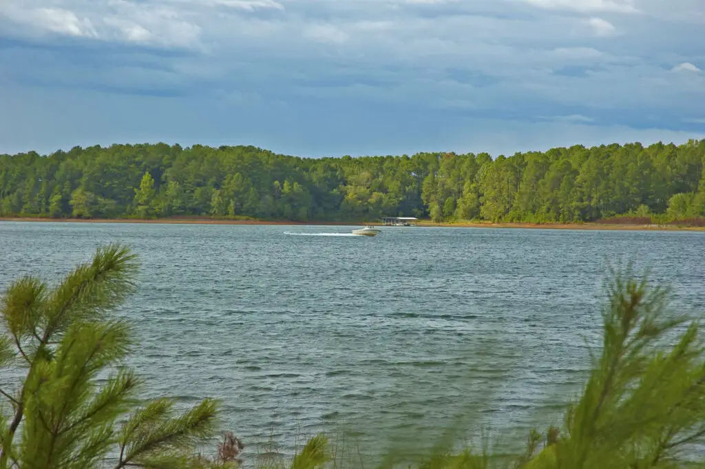 Lake Hartwell in South Carolina Mountains